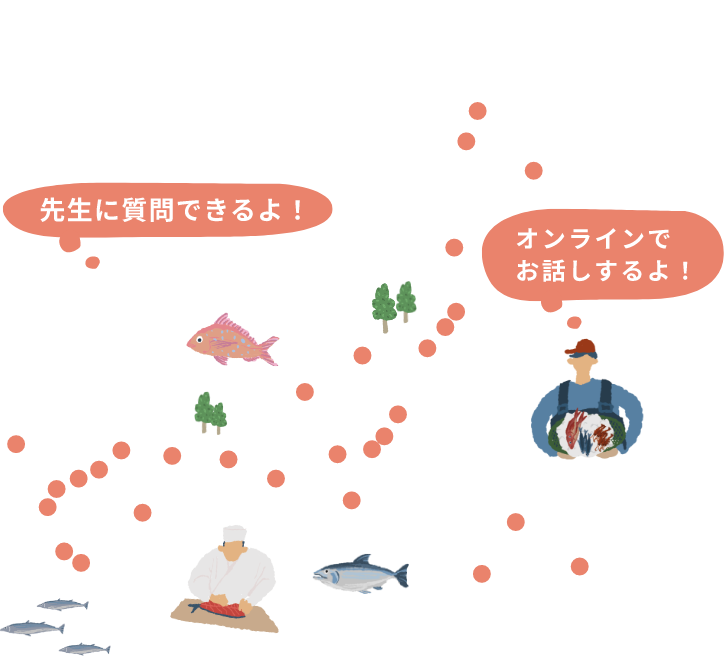 日本地図に、ゲストの先生の所在地を記した画像